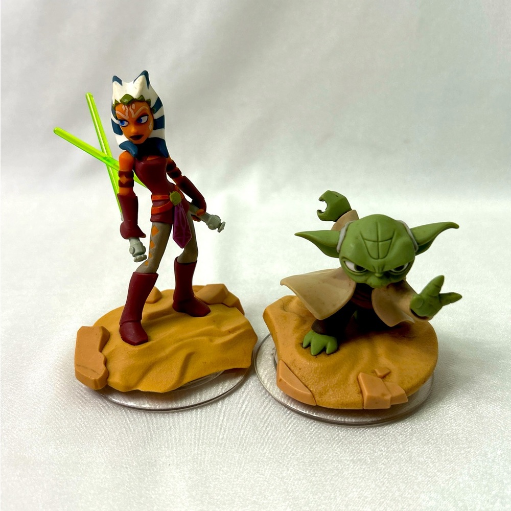 Disney Star Wars Yoda & Ahsoka Tano Infinity 3.0 Figure 4” GUC.